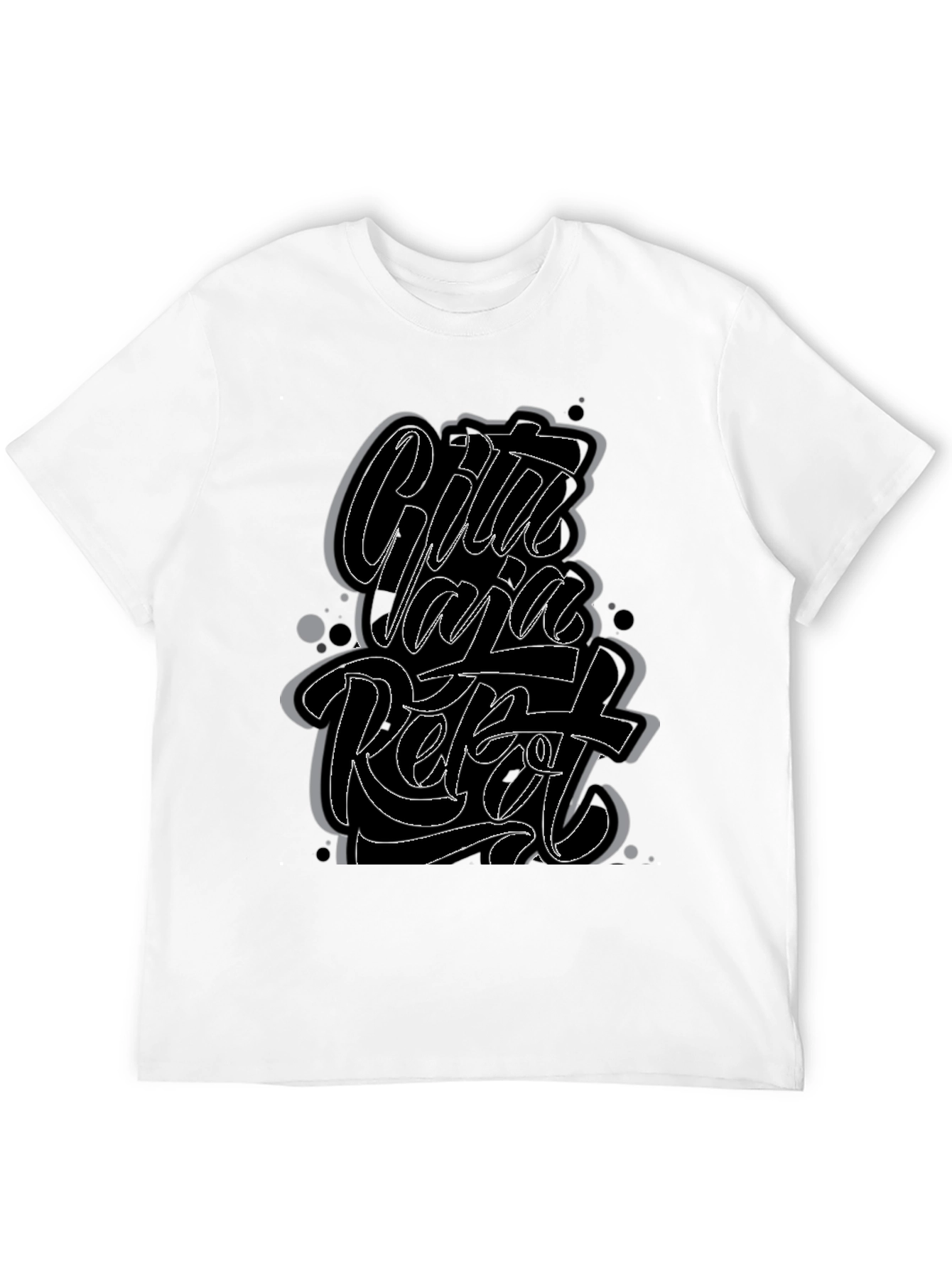 Stylish Black Graphic Tee - Gita Vara Rebel
