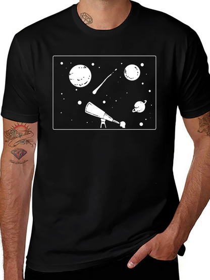 Space Explorer Black T-Shirt