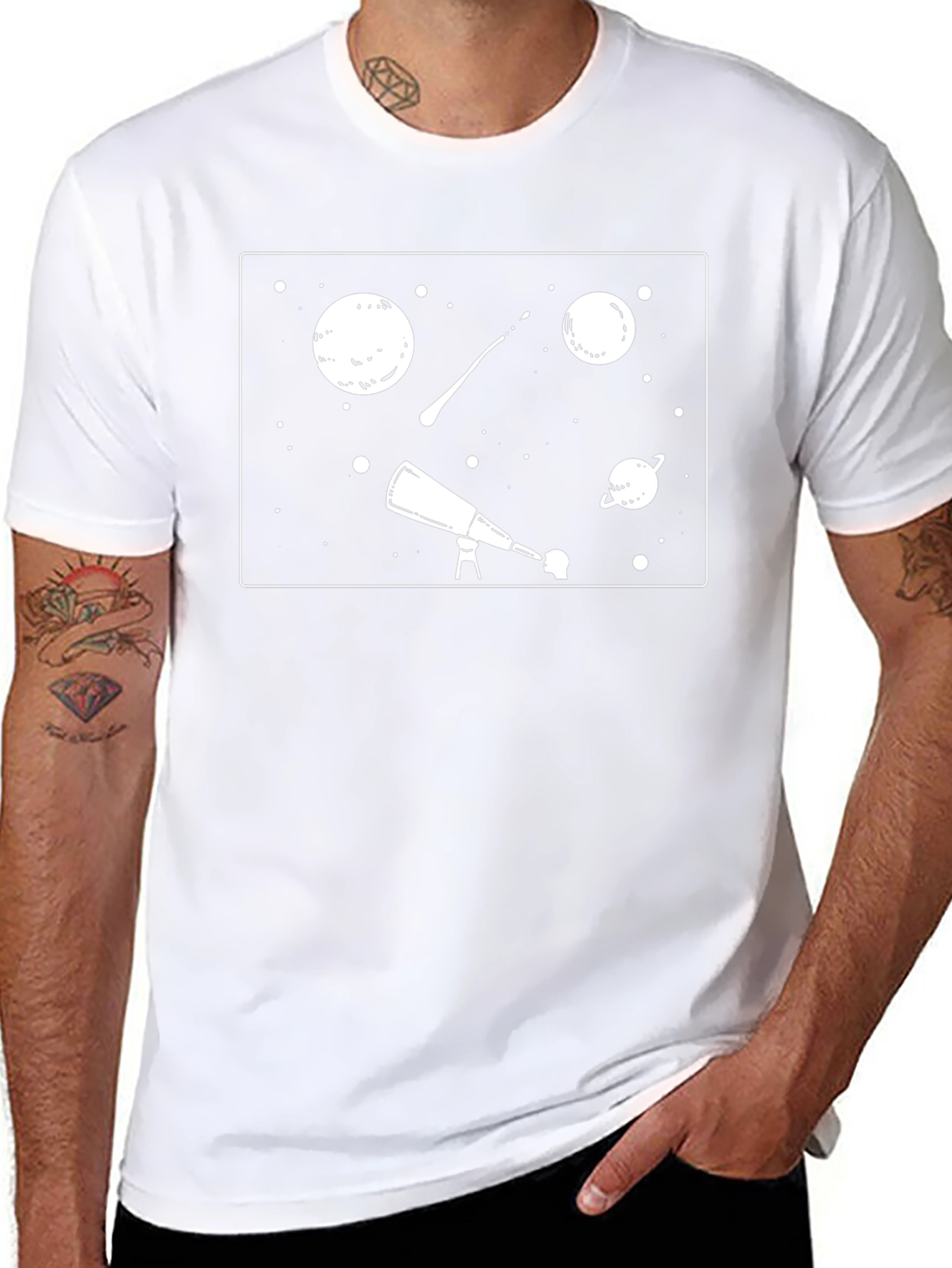 Space Explorer Black T-Shirt