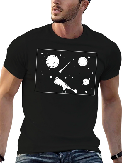 Space Explorer Black T-Shirt