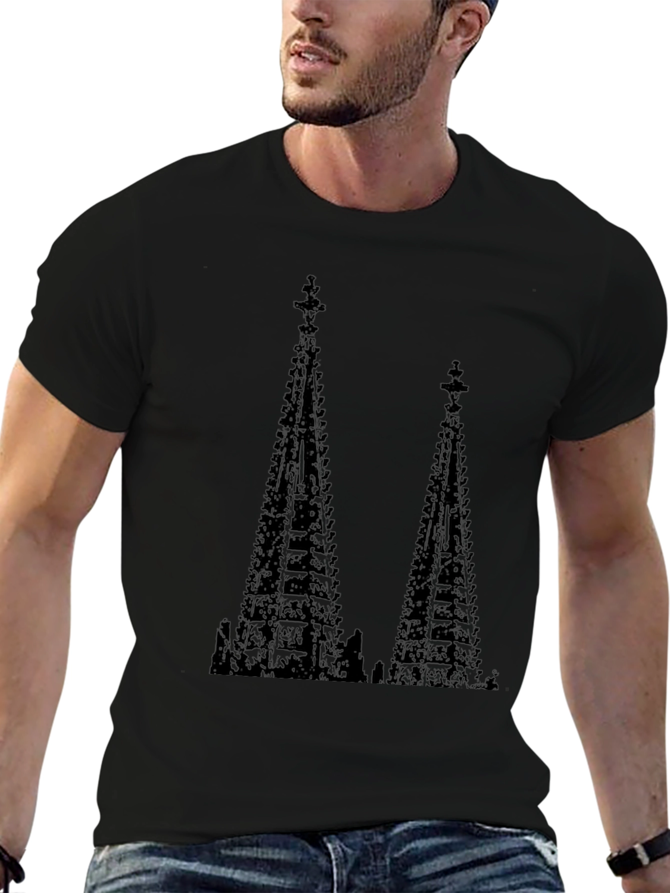 Tower Graphic Black T-Shirt