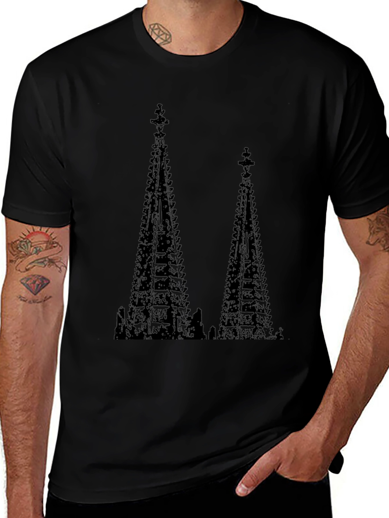 Tower Graphic Black T-Shirt