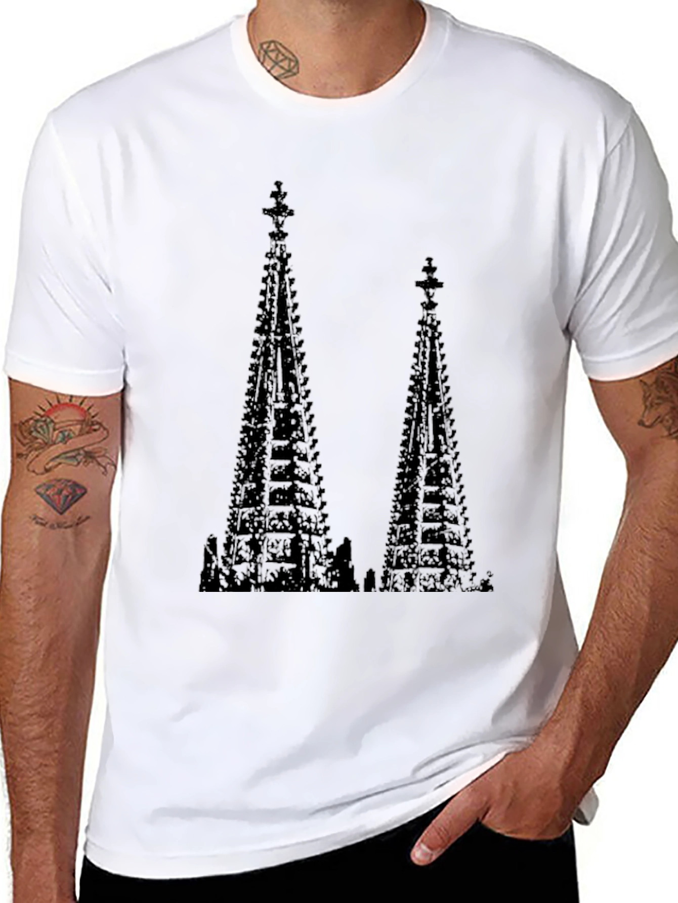 Tower Graphic Black T-Shirt