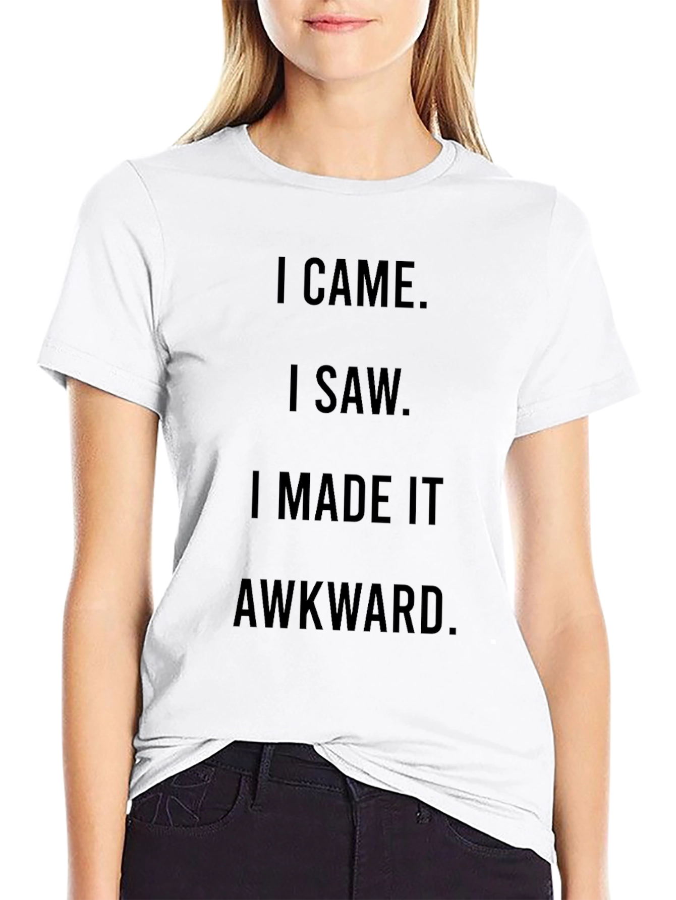 Awkward Humor Graphic Tee - Black