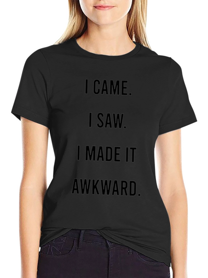 Awkward Humor Graphic Tee - Black