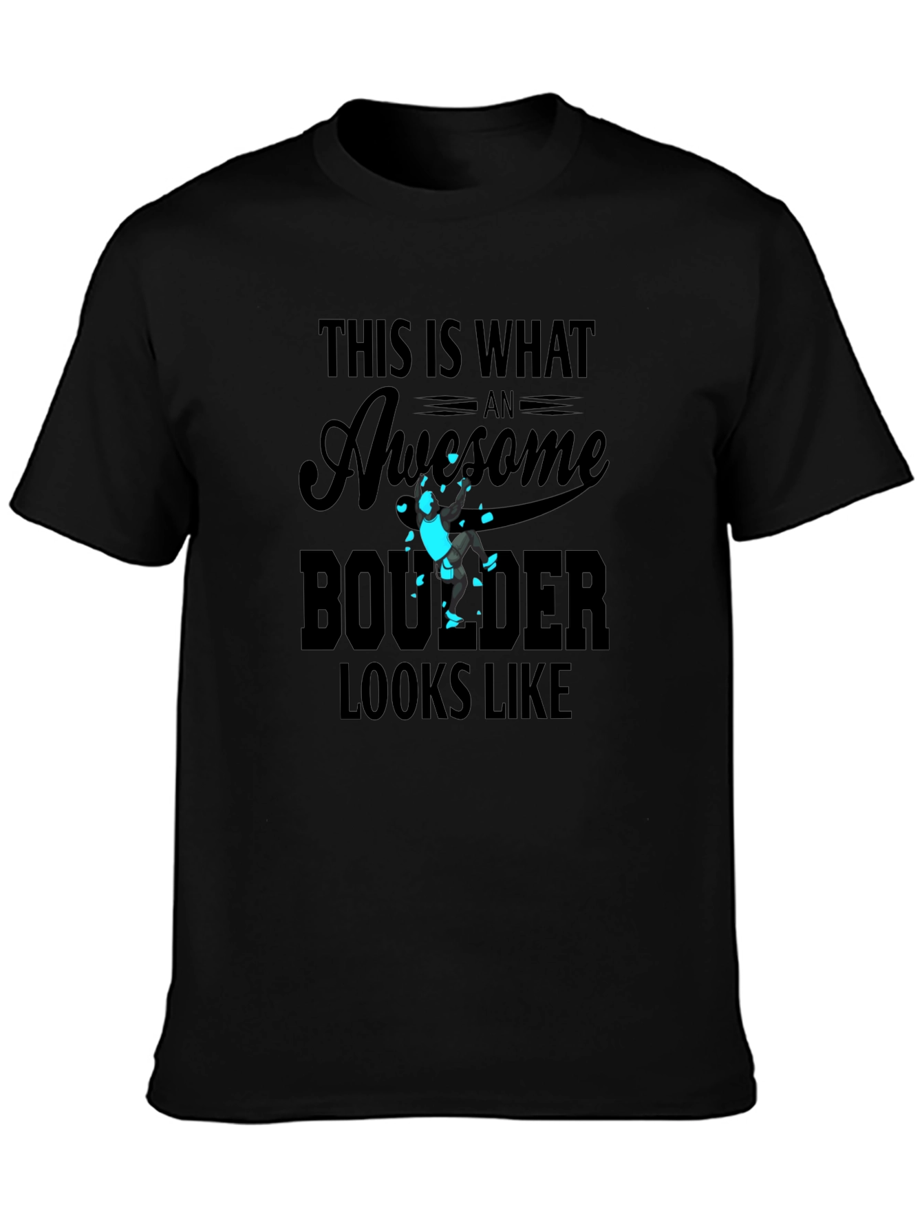 Awesome Boulder Climber Graphic T-Shirt