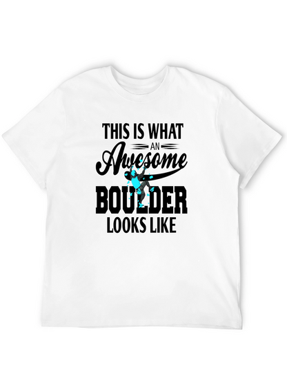 Awesome Boulder Climber Graphic T-Shirt