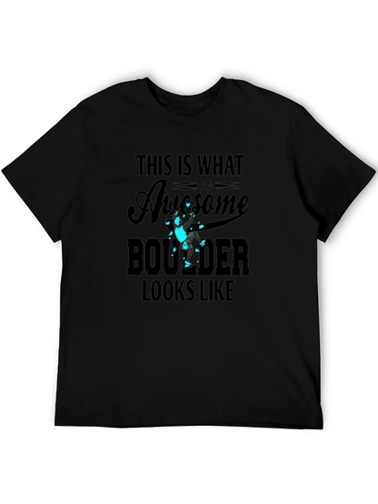 Awesome Boulder Climber Graphic T-Shirt