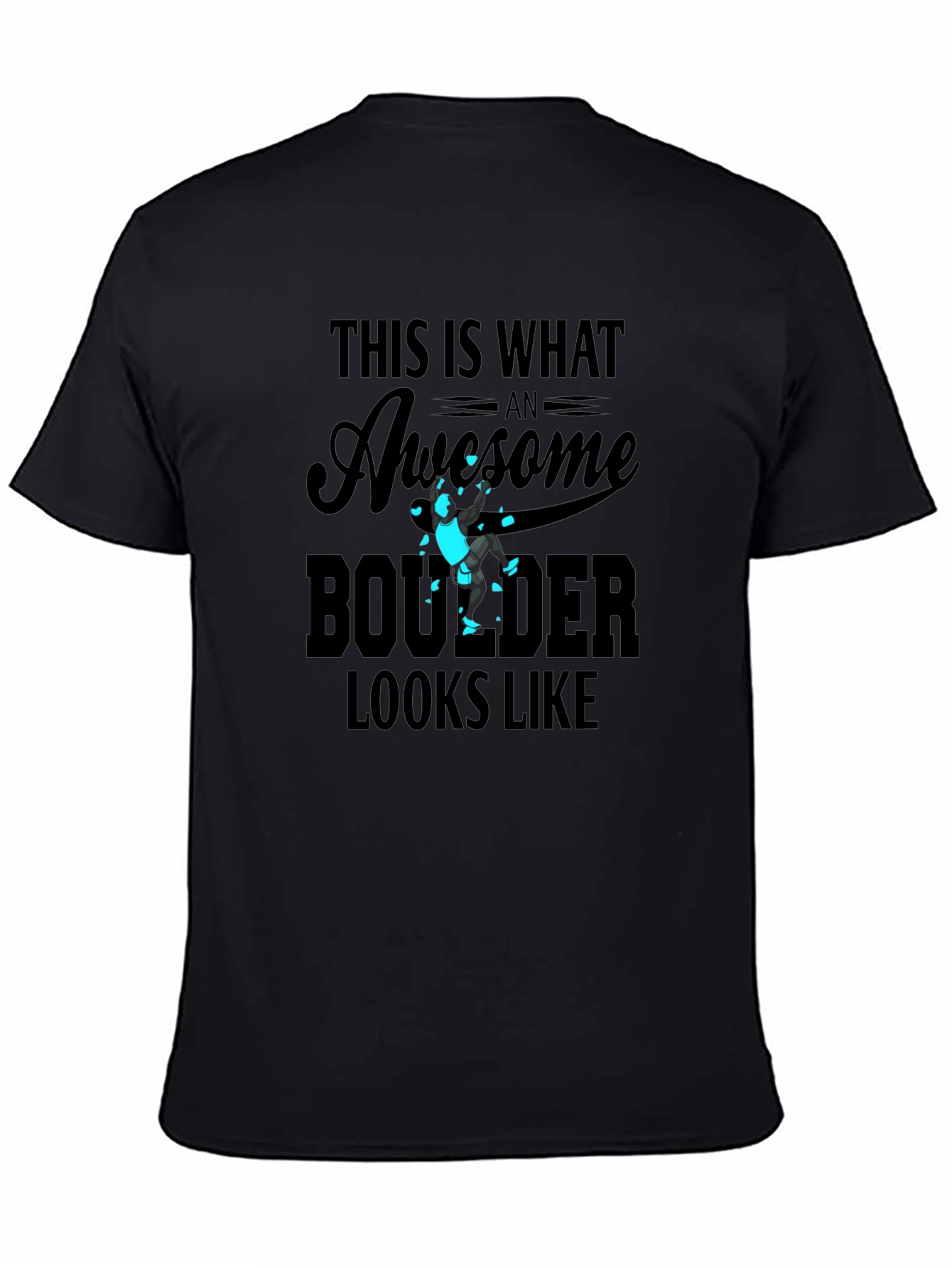 Awesome Boulder Climber Graphic T-Shirt