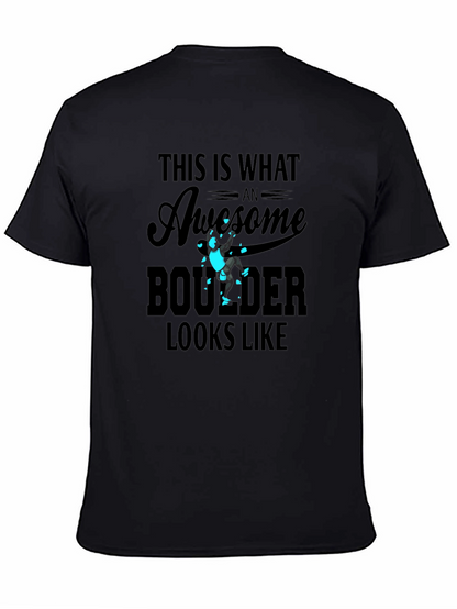 Awesome Boulder Climber Graphic T-Shirt