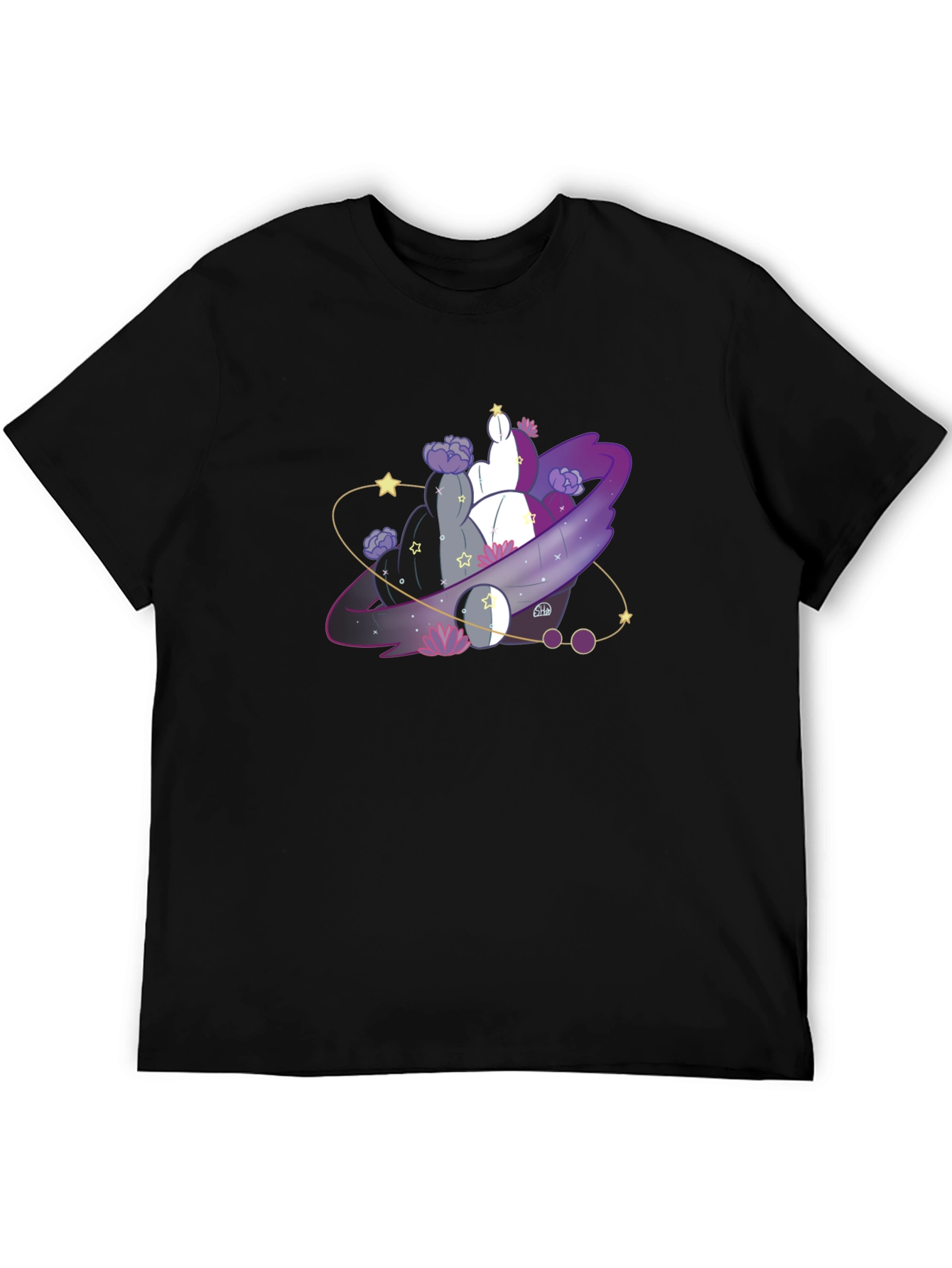 Asexual Pride Galaxy T-Shirt - Black