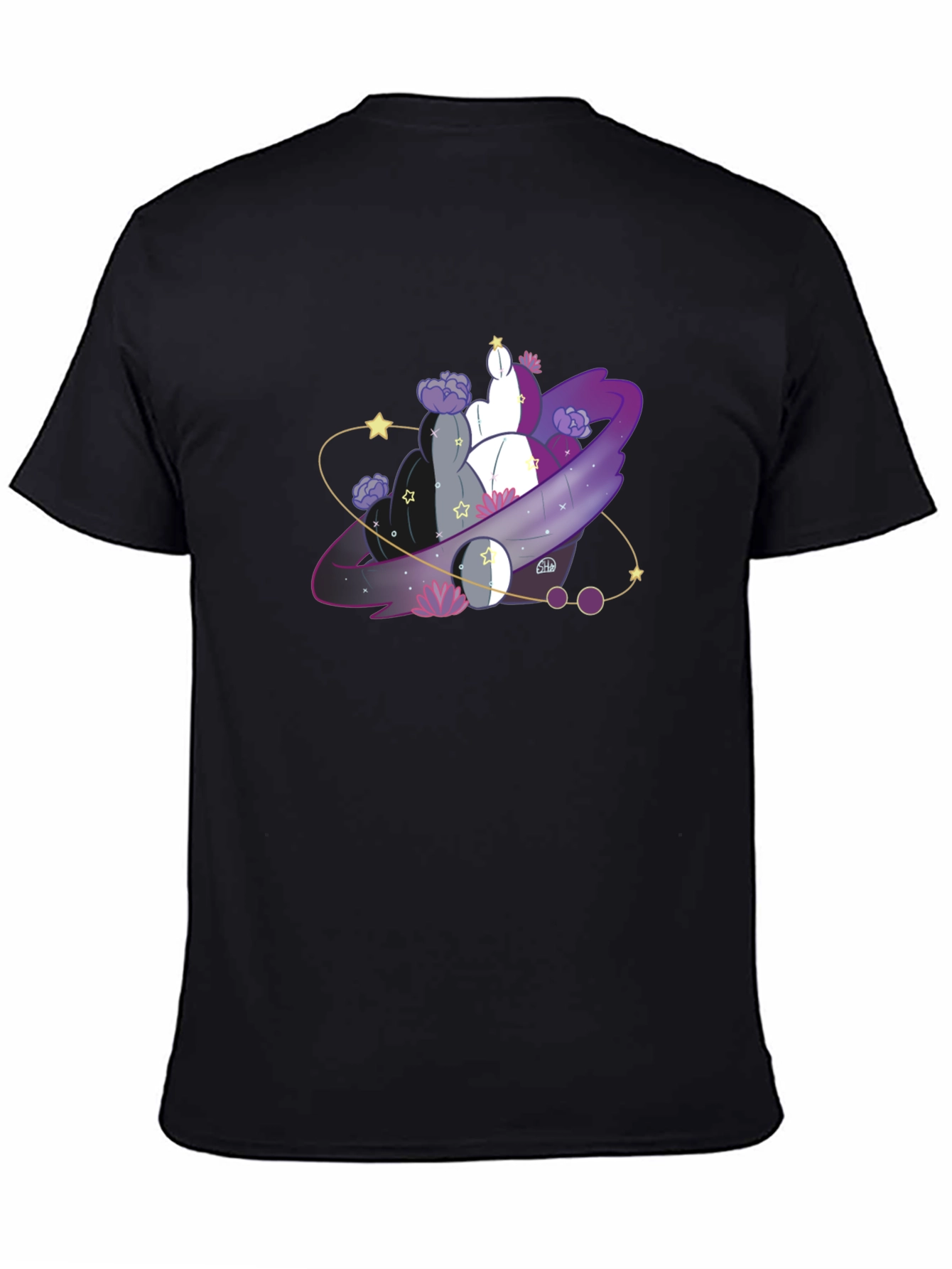 Asexual Pride Galaxy T-Shirt - Black