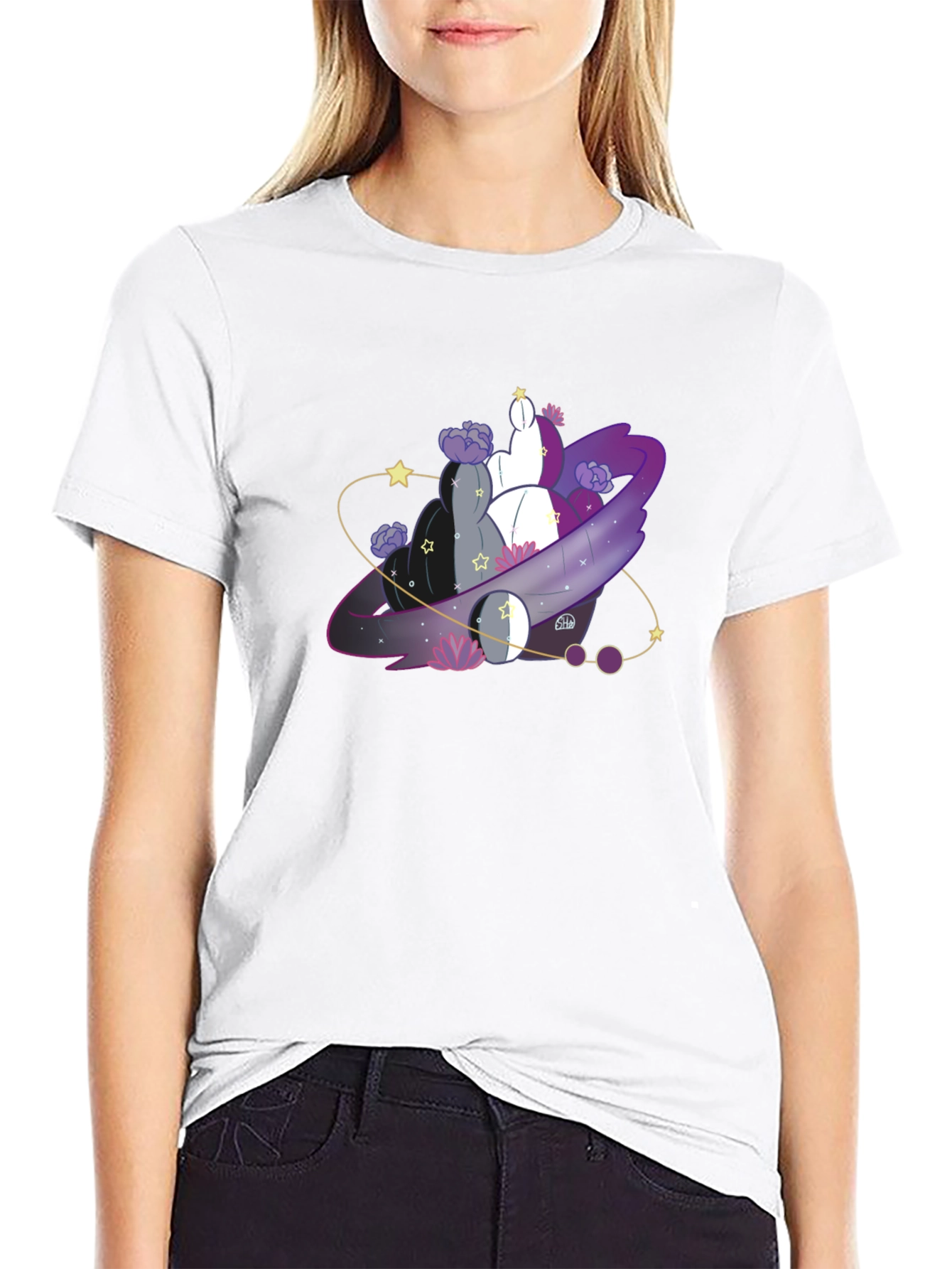 Asexual Pride Galaxy T-Shirt - Black