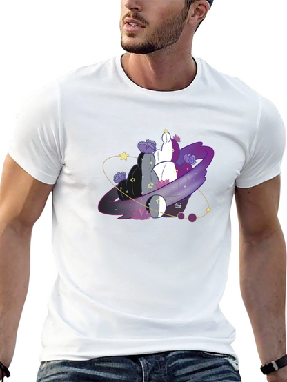Asexual Pride Galaxy T-Shirt - Black