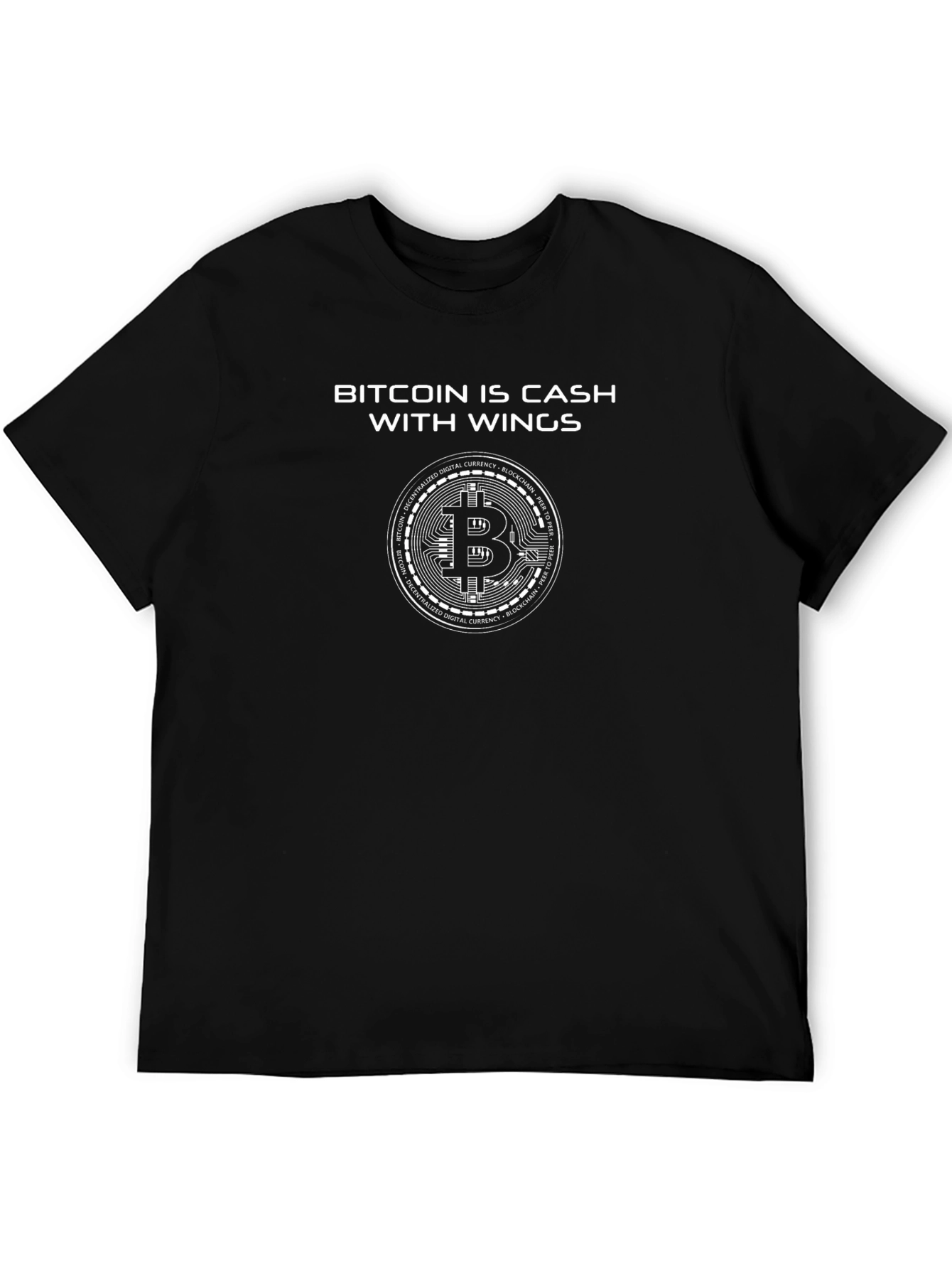 Bitcoin Is Cash With Wings Black T-Shirt