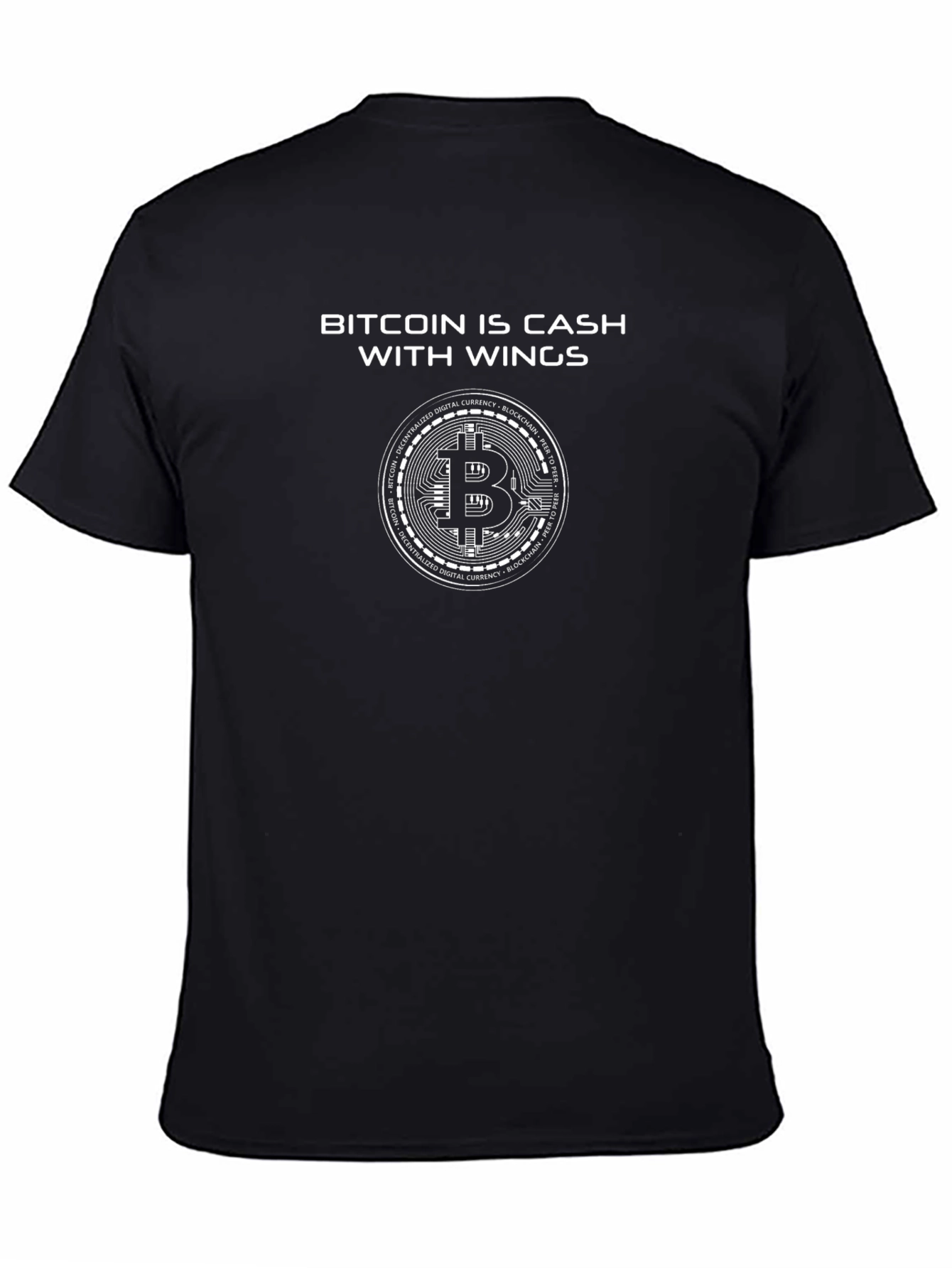 Bitcoin Is Cash With Wings Black T-Shirt