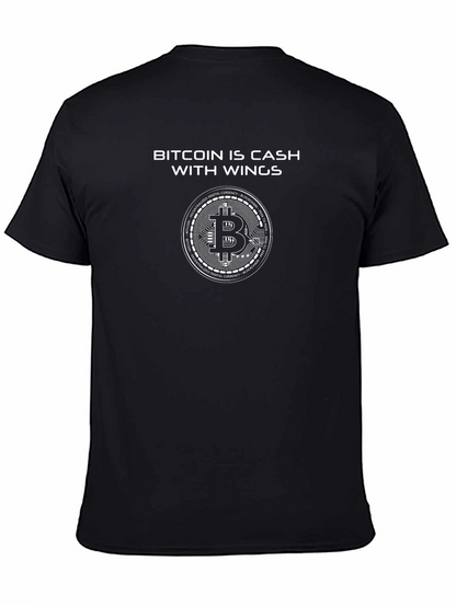 Bitcoin Is Cash With Wings Black T-Shirt