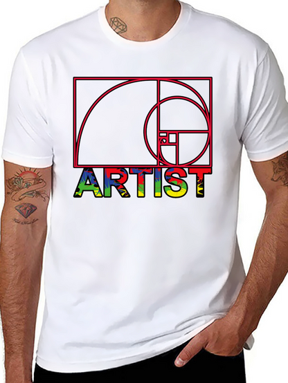 Artist Fibonacci Sequence Graphic Tee - Unique Design