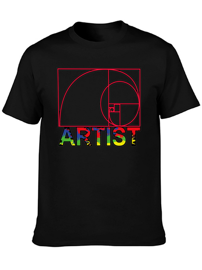 Artist Fibonacci Sequence Graphic Tee - Unique Design