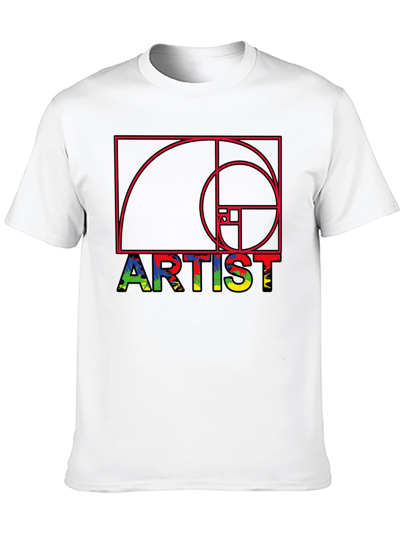 Artist Fibonacci Sequence Graphic Tee - Unique Design