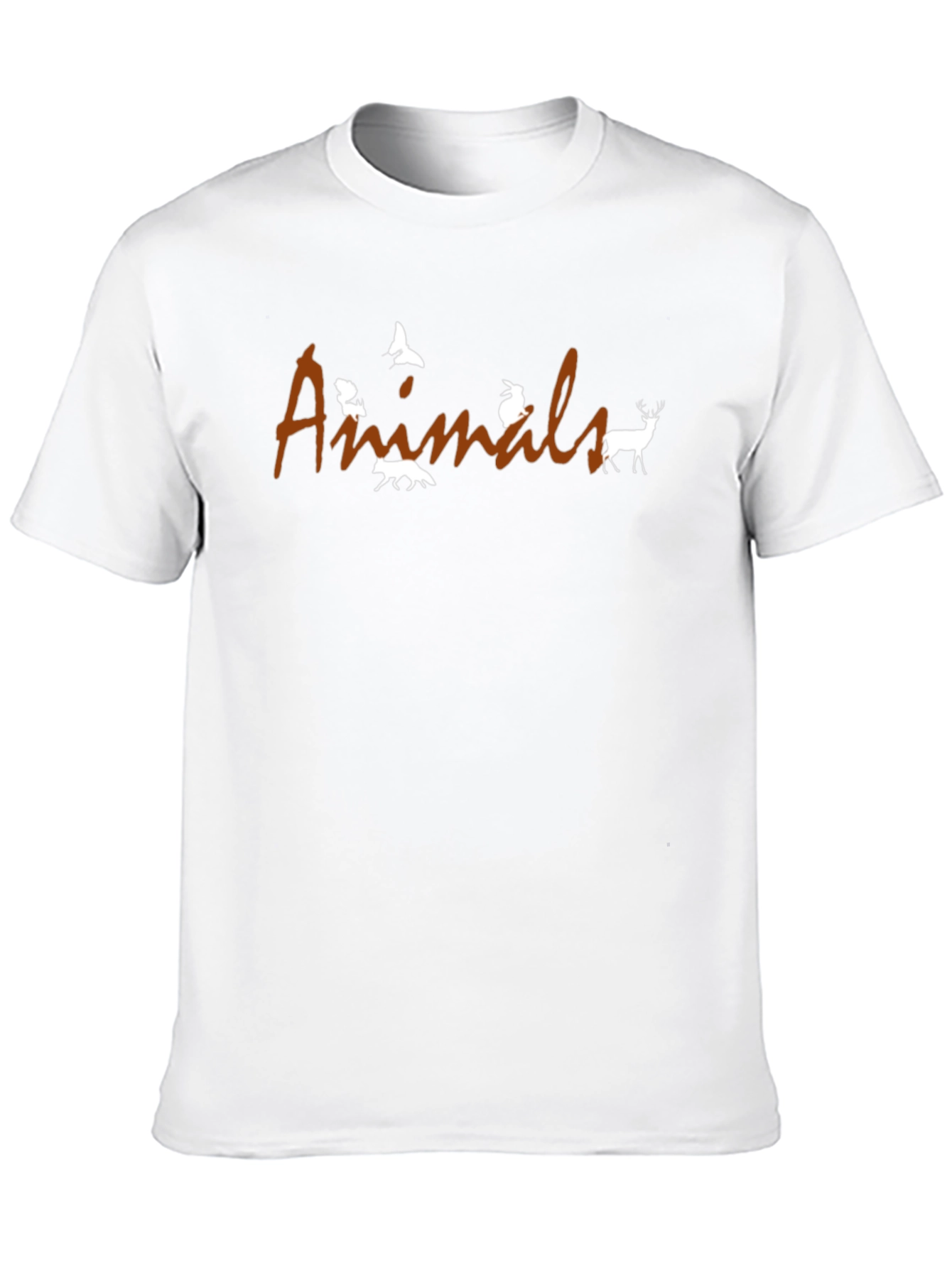 Animals Graphic T-Shirt - Black Crew Neck Tee