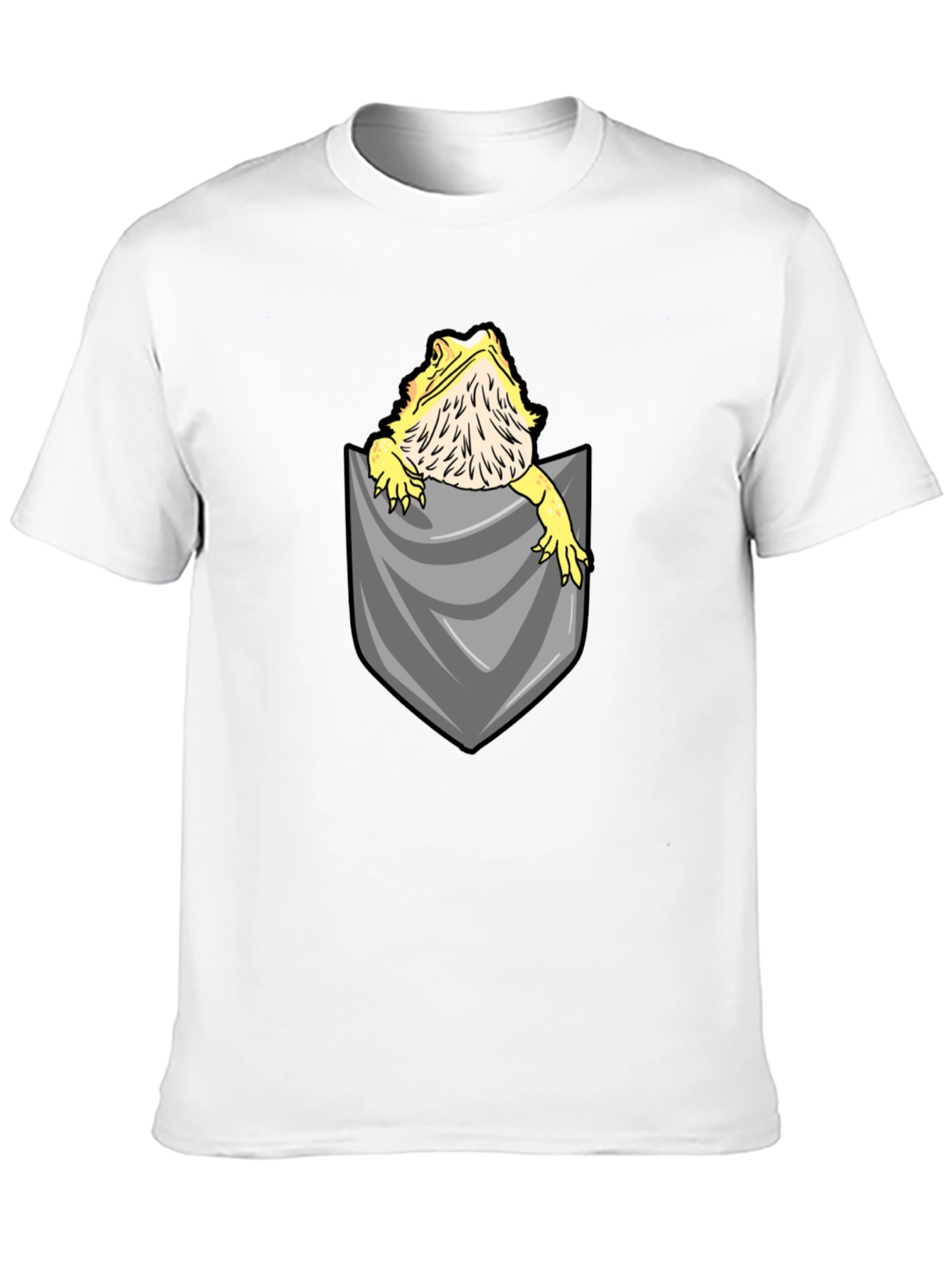 Bearded Dragon Pocket T-Shirt - Cute Reptile Tee