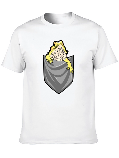 Bearded Dragon Pocket T-Shirt - Cute Reptile Tee