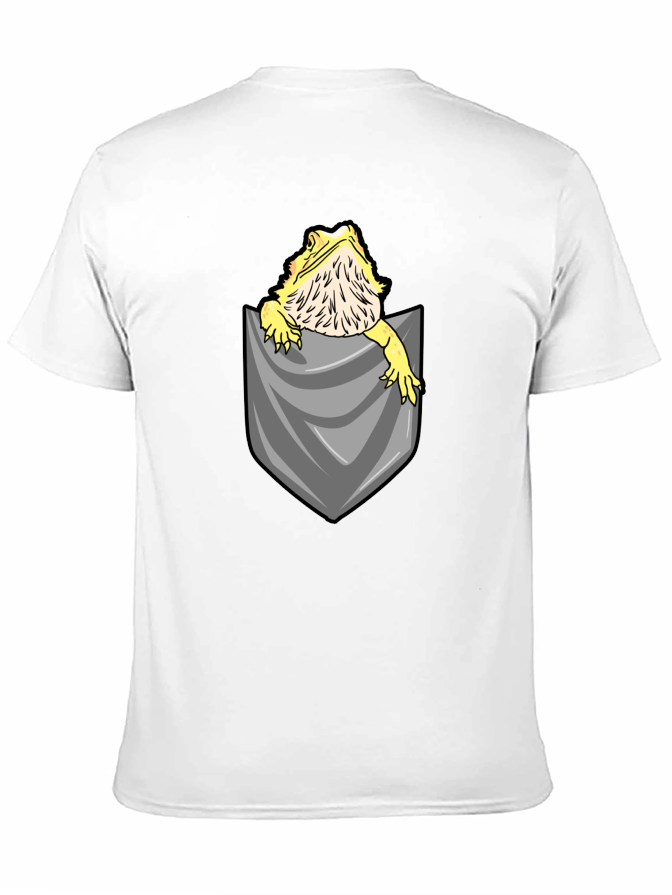 Bearded Dragon Pocket T-Shirt - Cute Reptile Tee