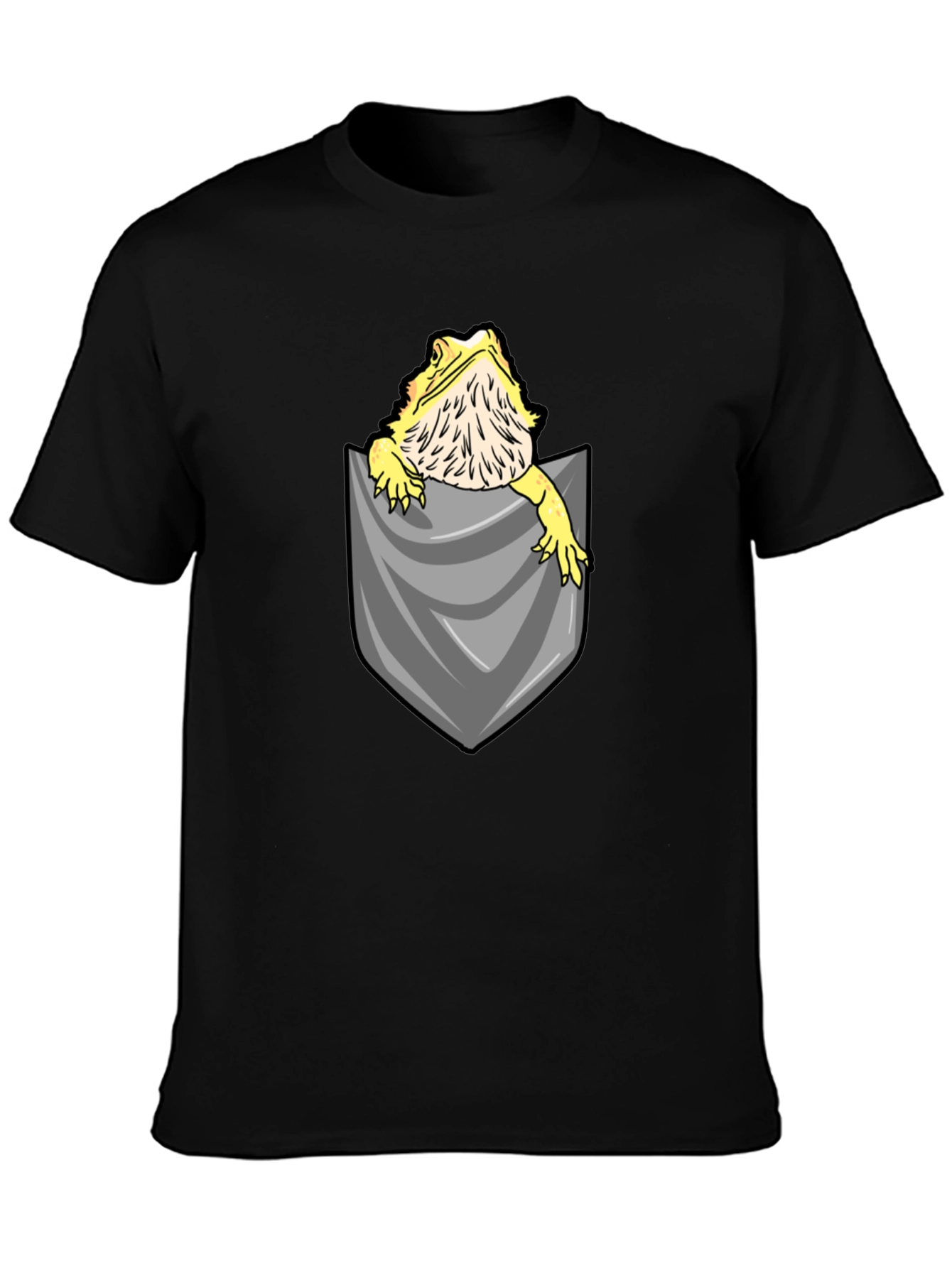 Bearded Dragon Pocket T-Shirt - Cute Reptile Tee