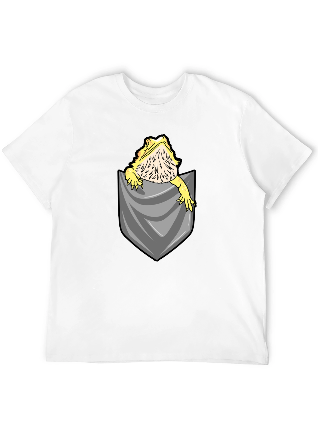 Bearded Dragon Pocket T-Shirt - Cute Reptile Tee