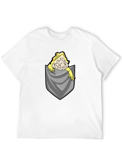 Bearded Dragon Pocket T-Shirt - Cute Reptile Tee