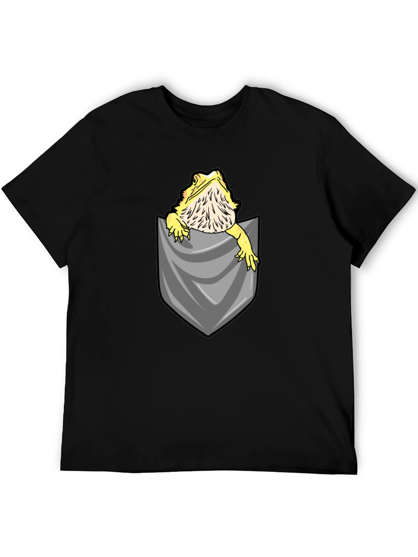 Bearded Dragon Pocket T-Shirt - Cute Reptile Tee