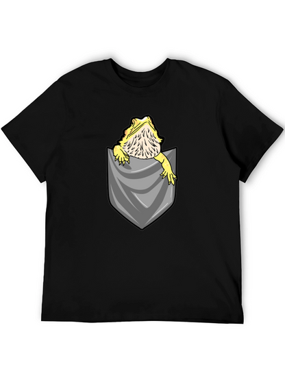 Bearded Dragon Pocket T-Shirt - Cute Reptile Tee