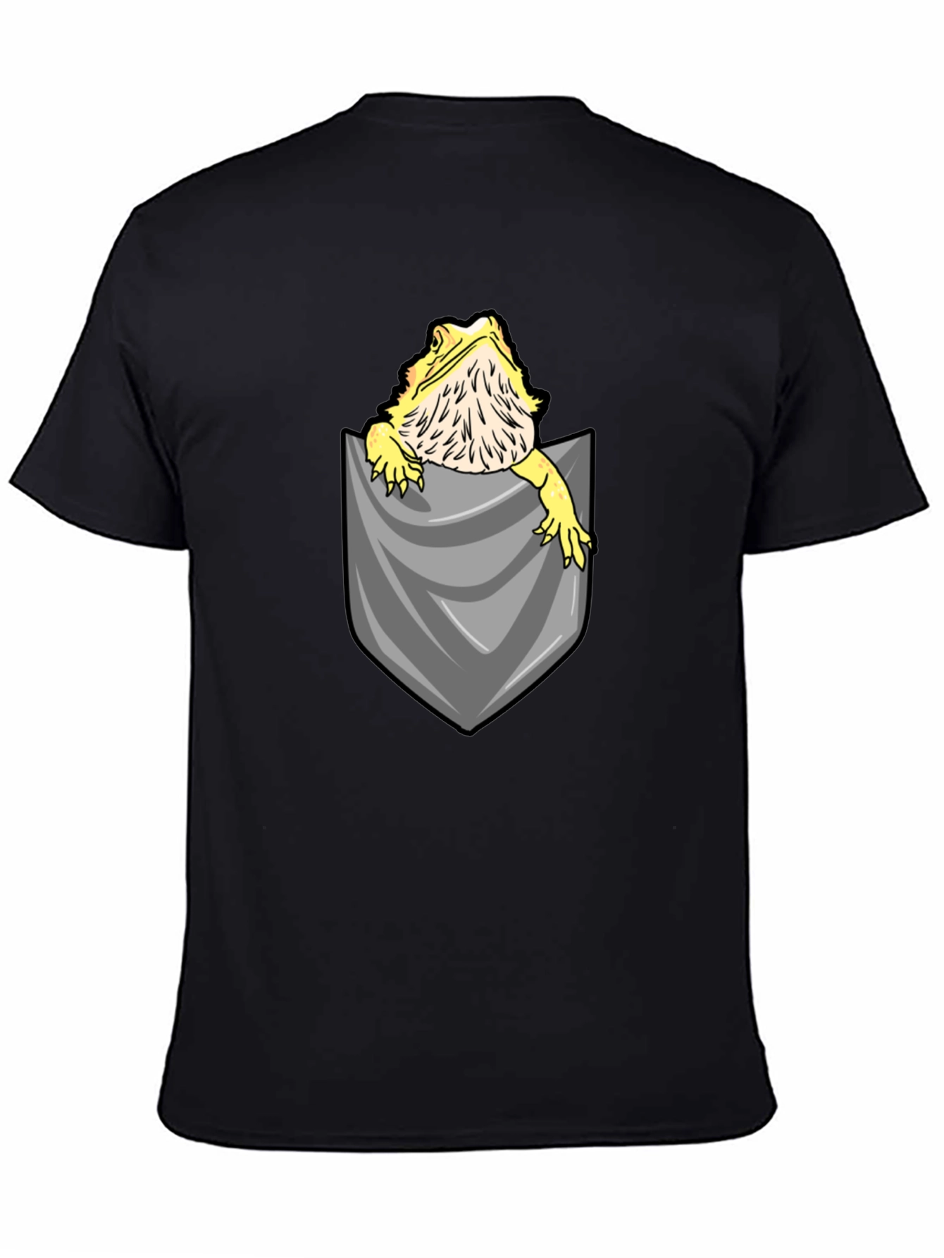 Bearded Dragon Pocket T-Shirt - Cute Reptile Tee