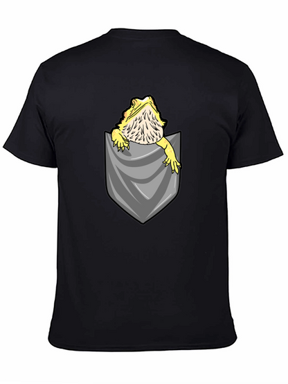Bearded Dragon Pocket T-Shirt - Cute Reptile Tee