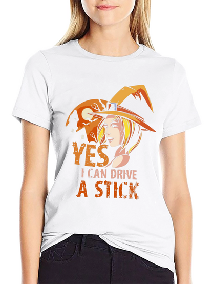 Witchy Woman Can Drive a Stick T-Shirt