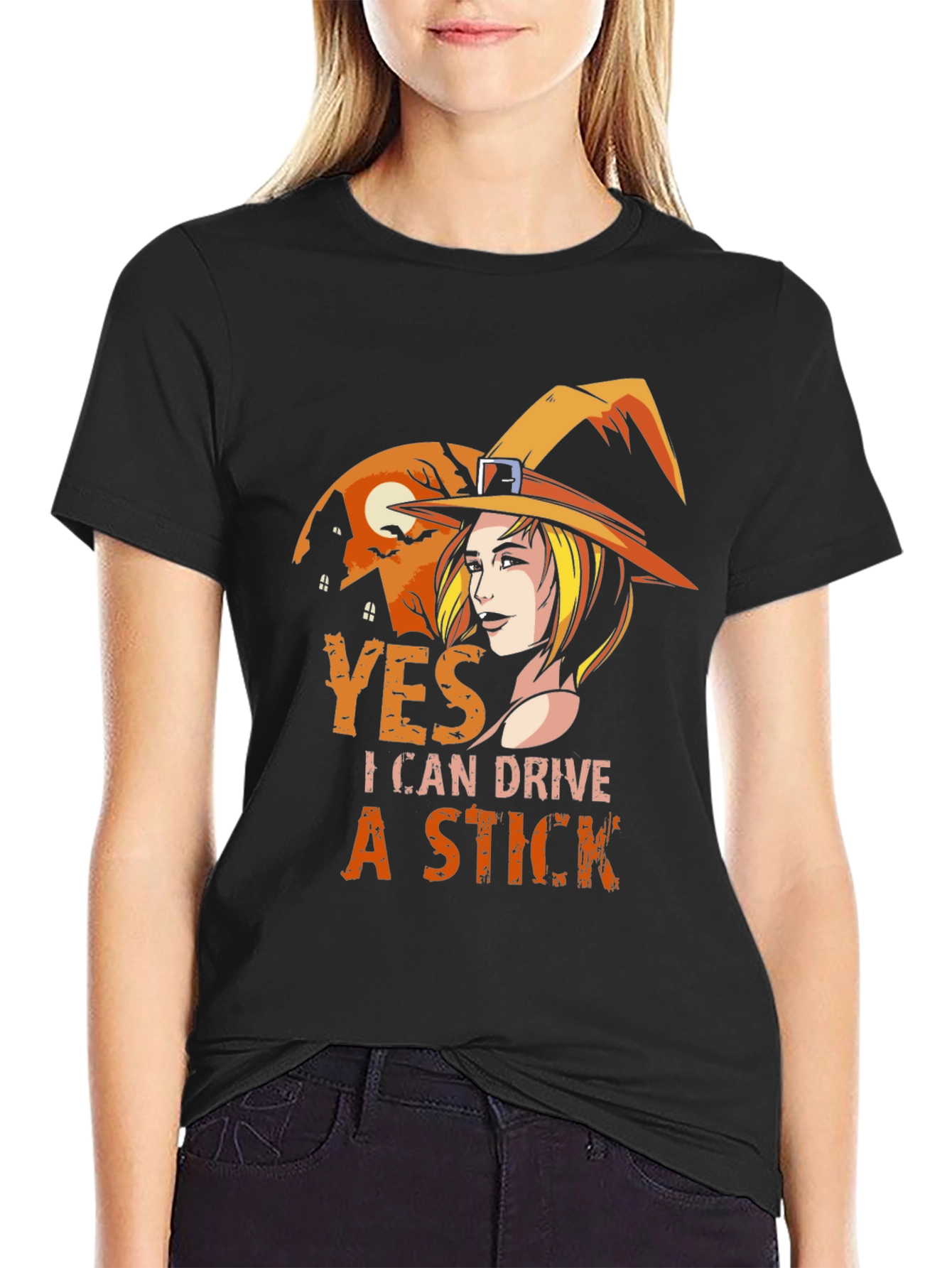 Witchy Woman Can Drive a Stick T-Shirt