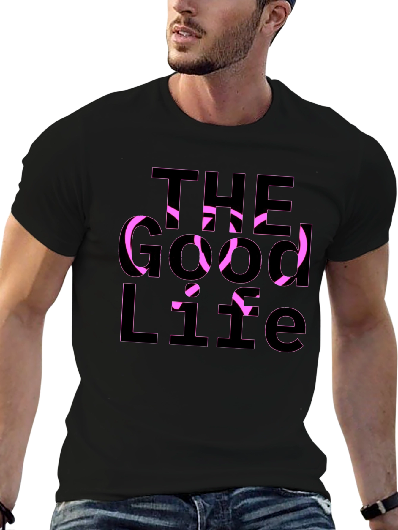 The Good Life Graphic Tee - Casual Black T-Shirt