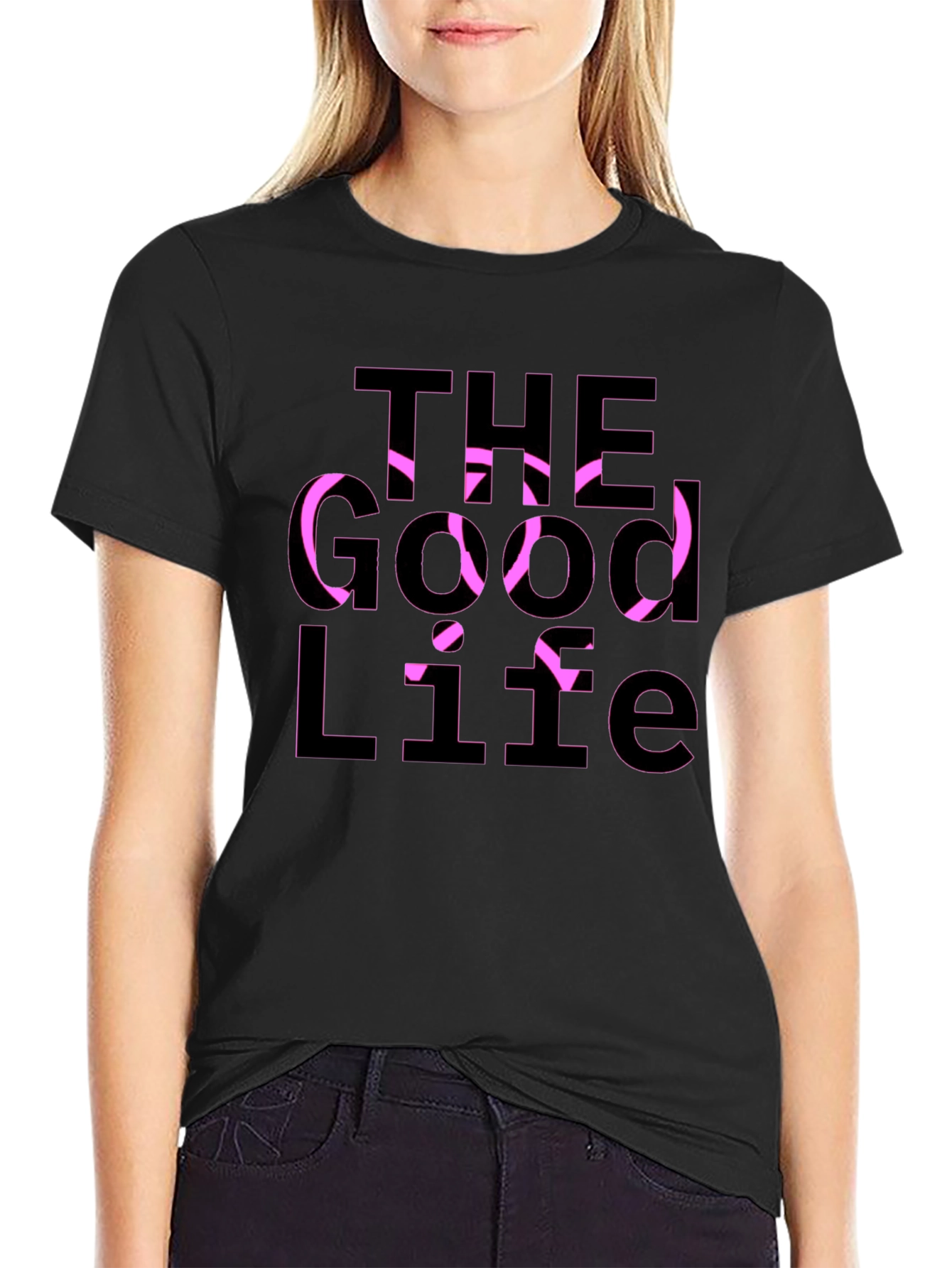 The Good Life Graphic Tee - Casual Black T-Shirt