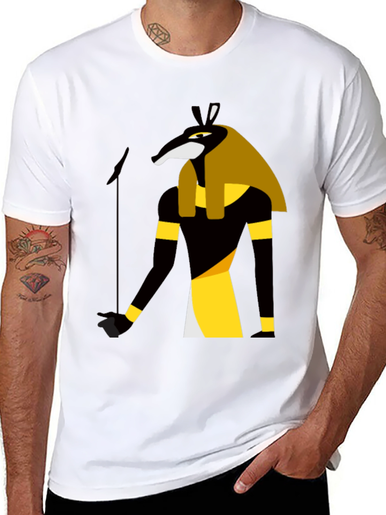 Anubis Graphic Tee - Ancient Egypt Style