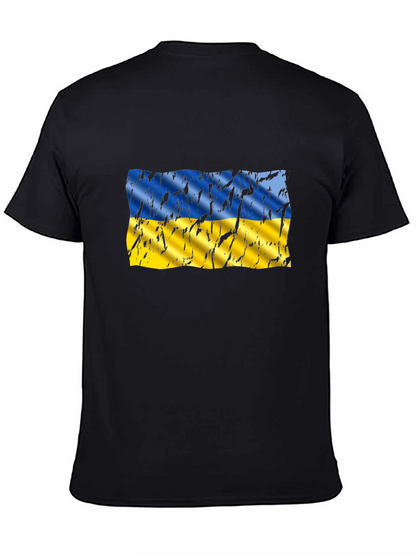 Ukraine Flag Distressed Graphic T-Shirt