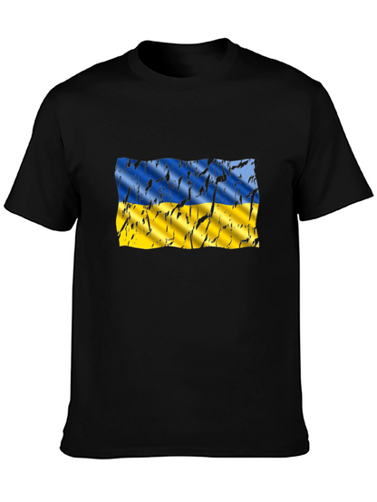 Ukraine Flag Distressed Graphic T-Shirt