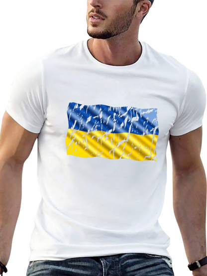 Ukraine Flag Distressed Graphic T-Shirt