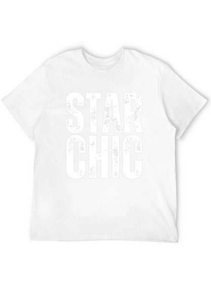 Star Chic Graphic Tee - Black Cotton T-Shirt