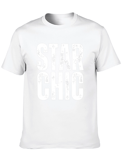 Star Chic Graphic Tee - Black Cotton T-Shirt