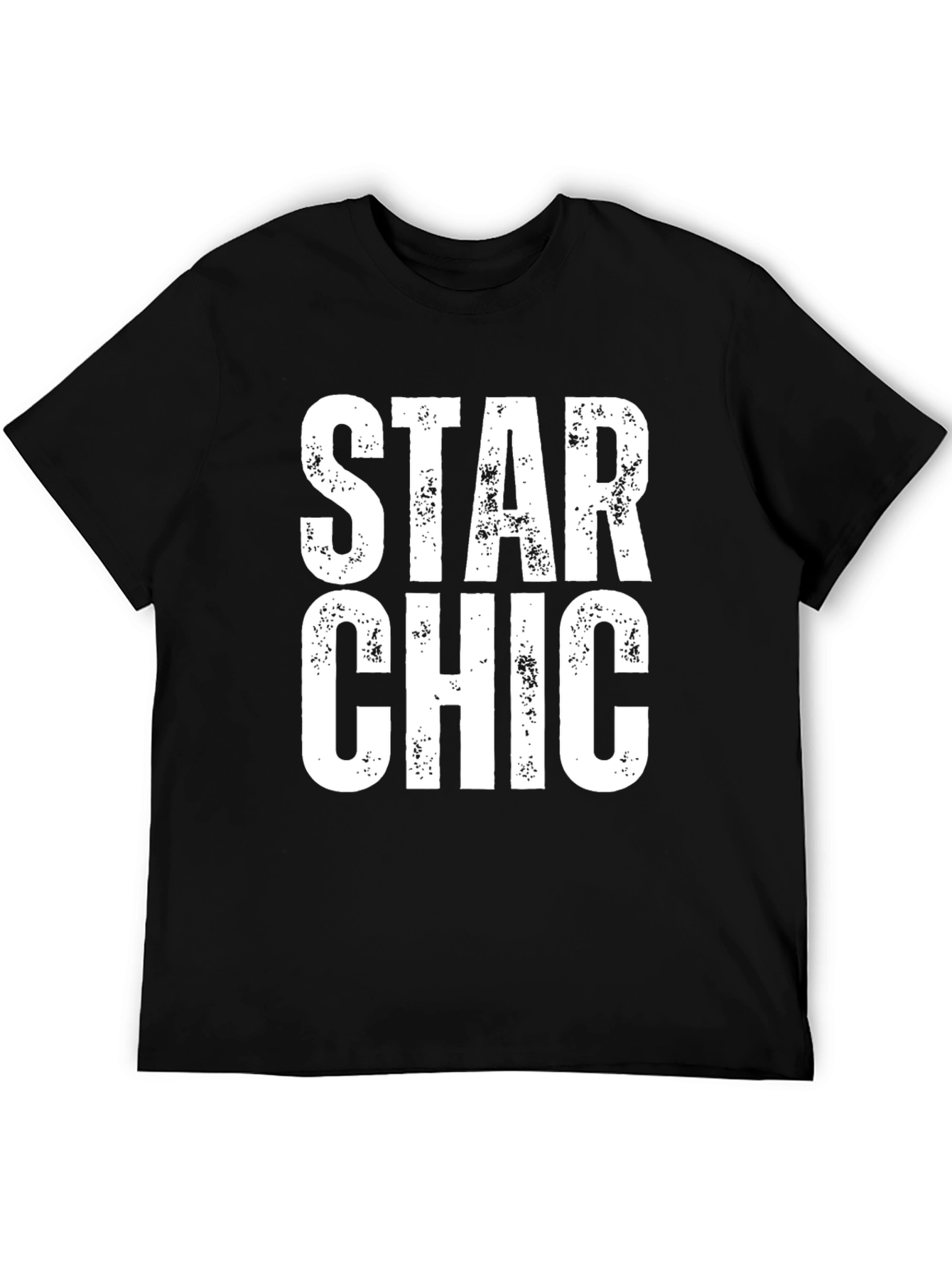 Star Chic Graphic Tee - Black Cotton T-Shirt