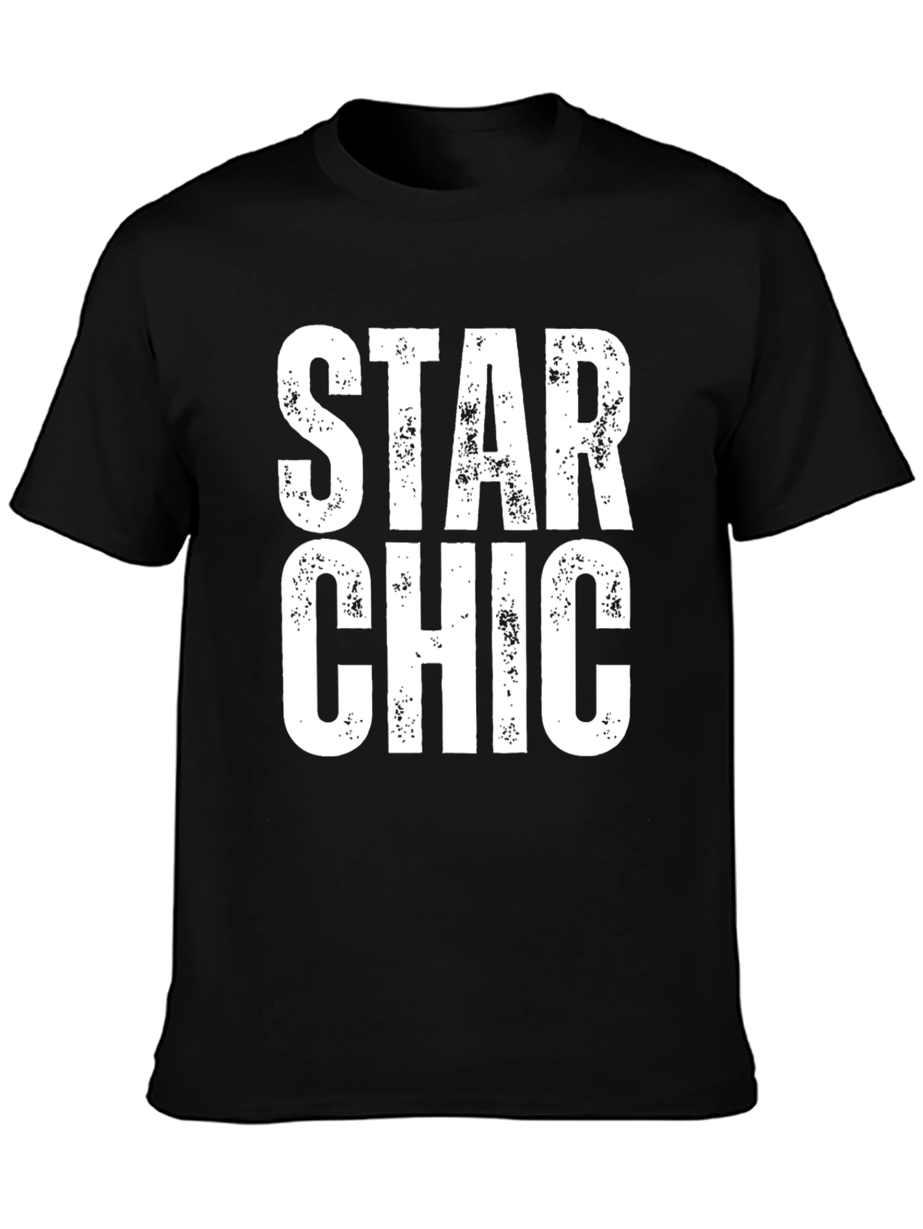 Star Chic Graphic Tee - Black Cotton T-Shirt