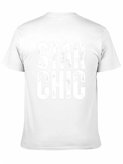 Star Chic Graphic Tee - Black Cotton T-Shirt