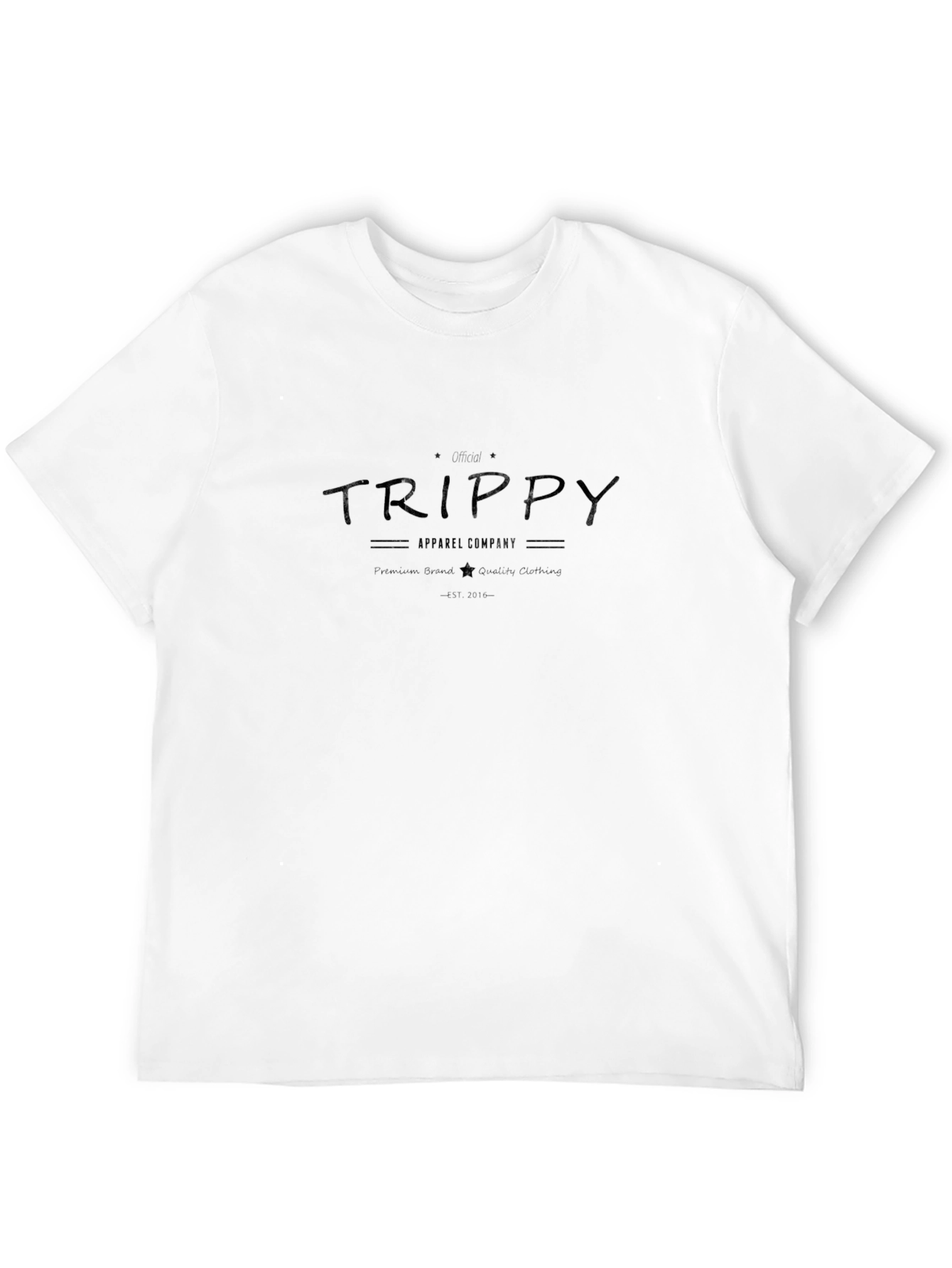 Trippy Text Graphic Black T-Shirt