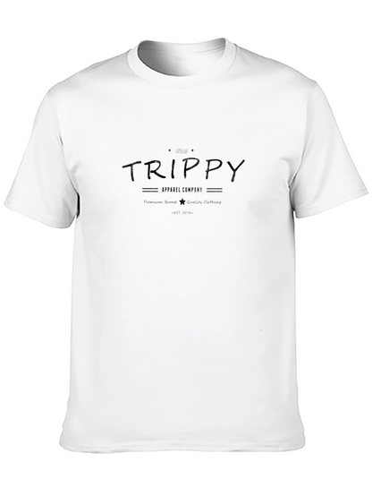 Trippy Text Graphic Black T-Shirt